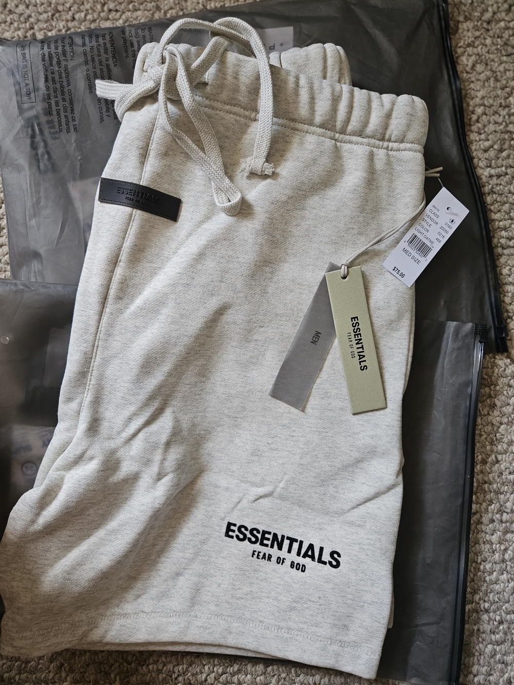 ESSENTIALS Fear of God Essentials Shorts Athletic Shorts in Gray Size Medium NWT